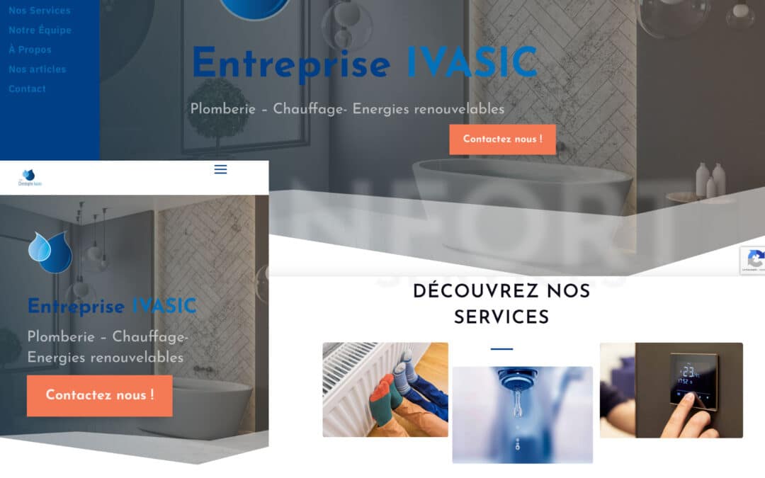 Réalisation complète du site Web de l’Entreprise Ivasic